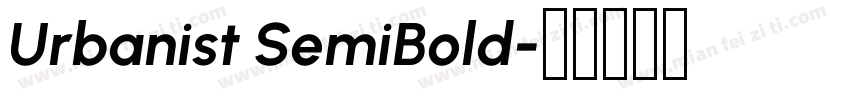 Urbanist SemiBold字体转换